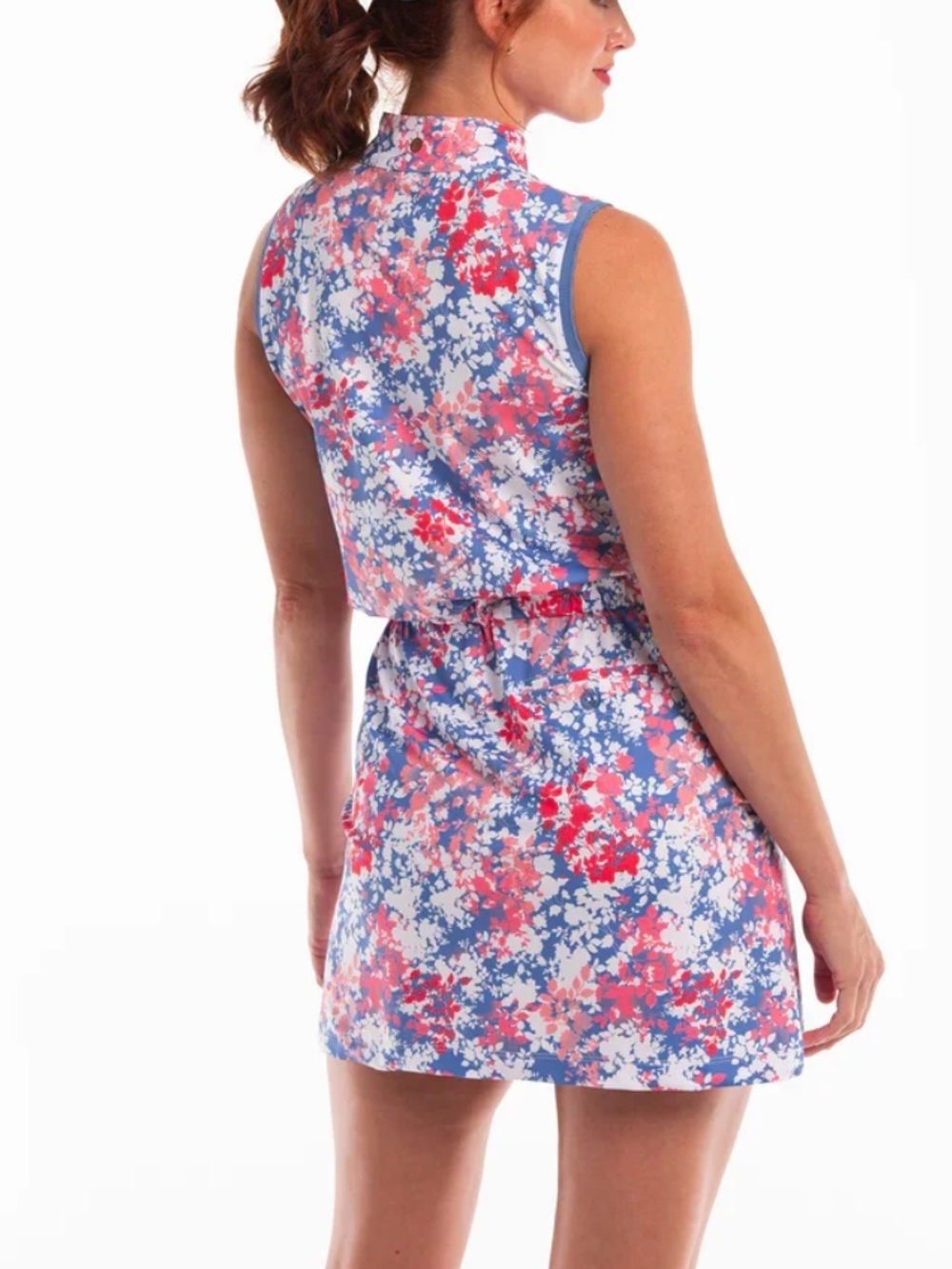 EP New York Golf Dress Shadow Floral Print Carolina Multi Drawstring has Shorts